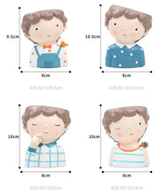 Load image into Gallery viewer, Roogo Cute Girl FlowerPot Modern Succulent Pot Home Garden Plant Pot For Balcony Decoration Orchid Pots Planter Cachepot