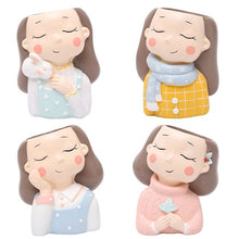 Load image into Gallery viewer, Roogo Cute Girl FlowerPot Modern Succulent Pot Home Garden Plant Pot For Balcony Decoration Orchid Pots Planter Cachepot